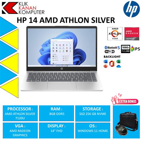 Jual Laptop Editing Murah Hp Amd Athlon Silver U Gb Ddr Gb