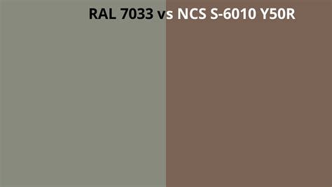 Ral 7033 Vs Ncs S 6010 Y50r Ral Colour Chart Uk