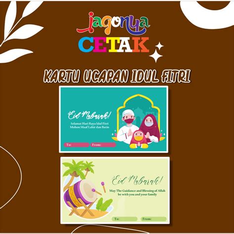 Jual Kartu Ucapan Lebaran Kartu Ucapan Idul Fitri Kartu Hampers Free Desain Shopee Indonesia