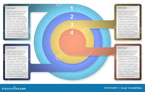 Plantilla Del Diagrama De Infographic Con Los C Rculos Conc Ntricos