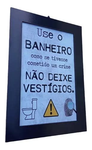 Placa Quadrinho Banheiro Use O Banheiro Não Deixe Vestígios