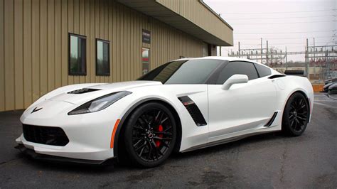 White Chevrolet Corvette coupe, Corvette C7 Z06, car, vehicle, white ...