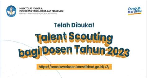 Tawaran Pendaftaran Program Talent Scouting Bagi Dosen Tahun