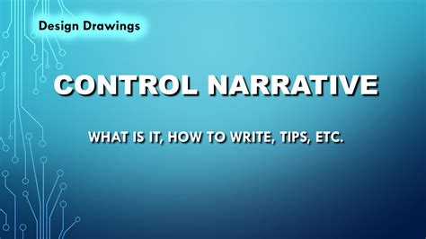 01 04 How To Develop Control Narrative Engineerng Design Document For