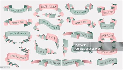 Vector Illustration Set Of Hand Drawn Banners With Ribbons Stock Illustration Download Image