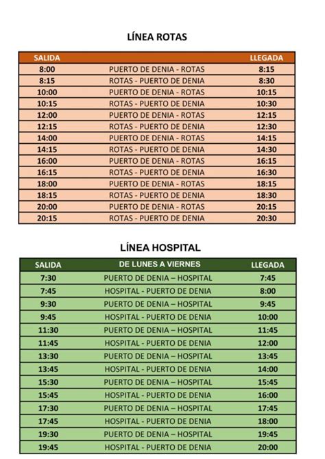 Consulta los nuevos horarios de autobús que entrarán en vigor a partir