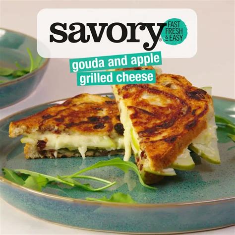 Gouda And Apple Grilled Cheese Video Recipe Video Grilled Cheese Recipes Gourmet Fancy