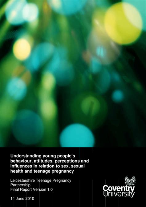 Pdf Understanding Young Peoples Behaviour Attitudes Perceptions