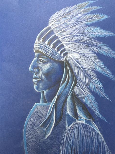 Native American Chief Spiritual Art Wall Art Etsy