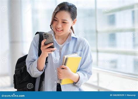 Image Of Young Asian College Girl At School Stock Image Image Of