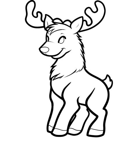 Printable Reindeer Coloring Pages