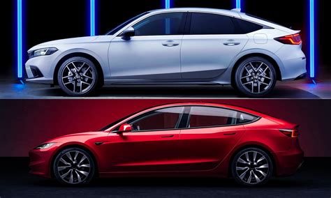 Tesla Model 3 Vs Honda Civic Comparativa De Dos Coches Electrificados