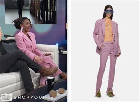 Access Daily March 2024 Shanola Hamptons Pink Blazer And Pant Suit