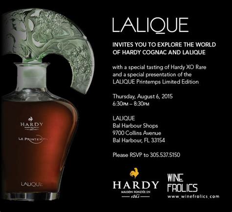 Lalique Boutique Bal Harbour Cognac Hardy Tasting Cognac Lalique Hardy