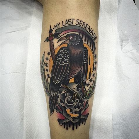 Details More Than 75 American Traditional Raven Tattoo Best Incdgdbentre