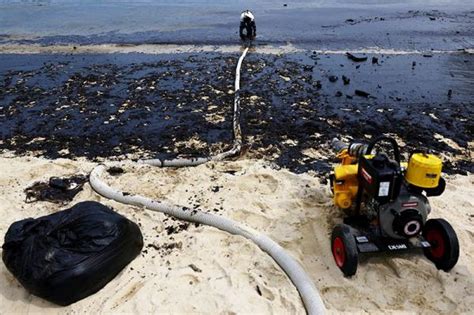 Pantai Pulau Sentosa Singapura Berubah Jadi Hitam Akibat Tumpahan