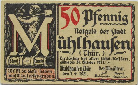 50 Pfennig Archive Series Issue 4 Bach Ciudad de Mühlhausen