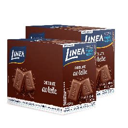 Kit 2 Displays De Chocolate Individual Linea Sabor Ao Leite Linea 15