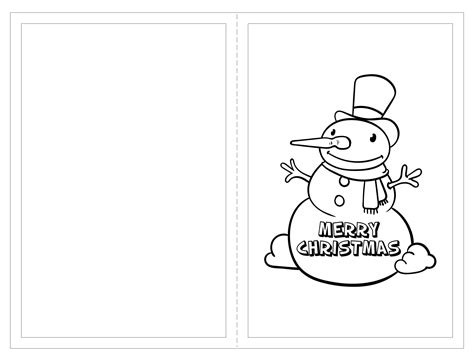 Christmas Cards You Can Color 10 Free Pdf Printables Printablee