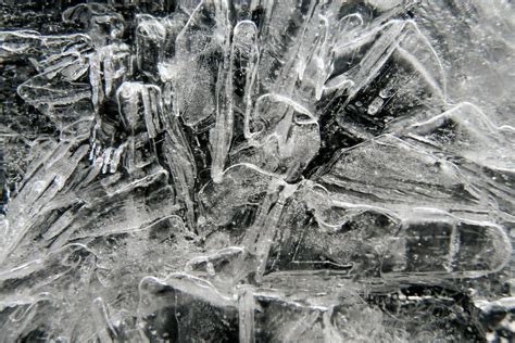 Close-up of cracked ice texture | Copyright-free photo (by M. Vorel) | LibreShot