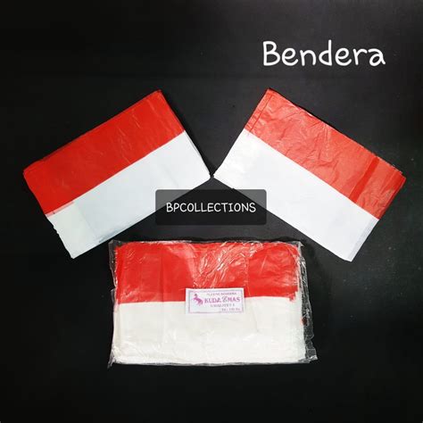 Jual Pak Pcs Bendera Plastik Merah Putih Tali Hut Ri Sudah Tali