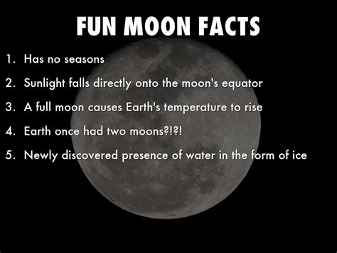 The Moon Facts For Kids