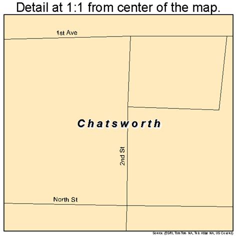 Chatsworth Iowa Street Map 1912945