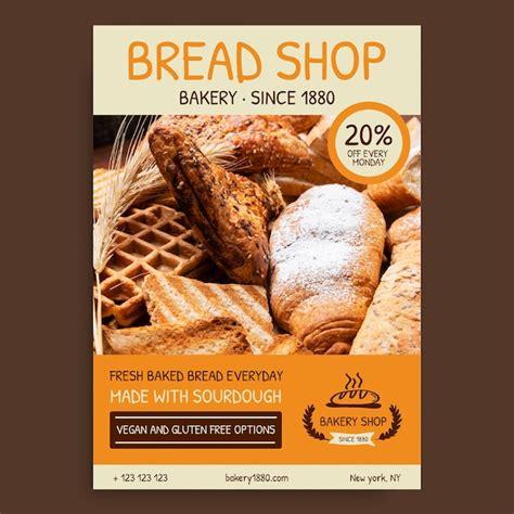 Free Vector Bakery Flyer Template