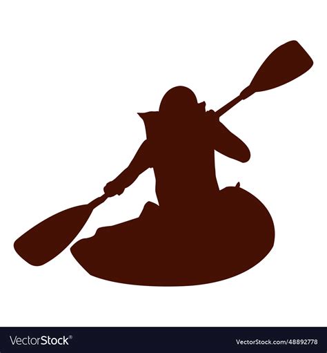 Kayak Water Rowing Royalty Free Vector Image Vectorstock