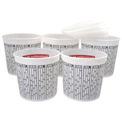 Paint Mixing Cup Plastic Measuring Quick Mix Pint Box Of 12 Cups Ebay