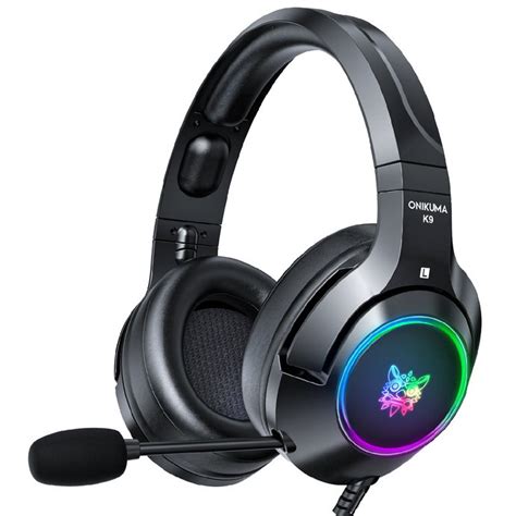 Słuchawki gamingowe Onikuma K9 RGB 7 1 Surround USB czarne Onikuma