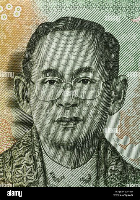 Thailand King Rama IX Bhumibol Adulyadej Face On 20 Baht Banknote