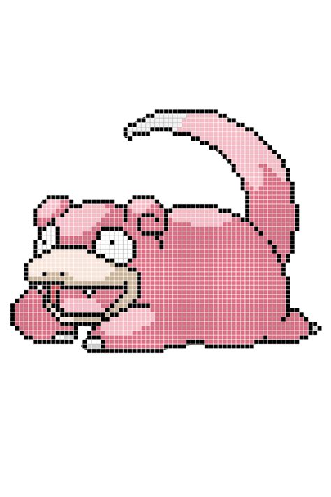 Pokemon Pixel Patterns For Fuse Beads Slowpoke Artofit