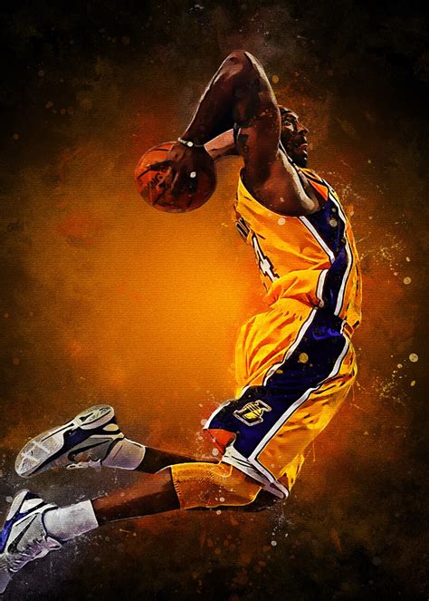 Poster Quadro Splatter Basketball Player Regalos Merch Posters