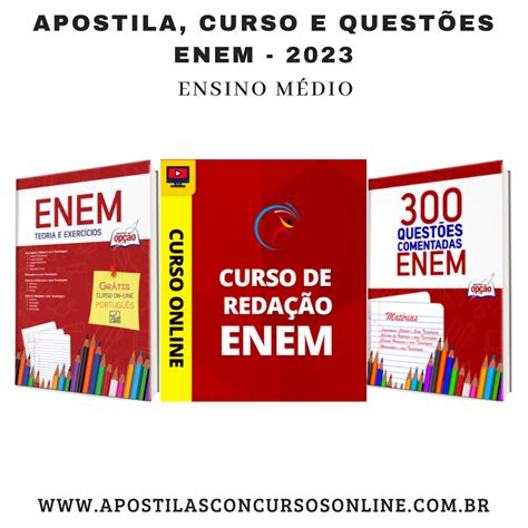 Apostila Caderno Com 300 Questões Comentadas E Curso Online De Redação