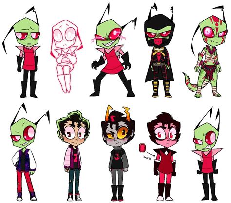 Zim In Different Kind Of Aus Invader Zim Aus Homestuck Steven