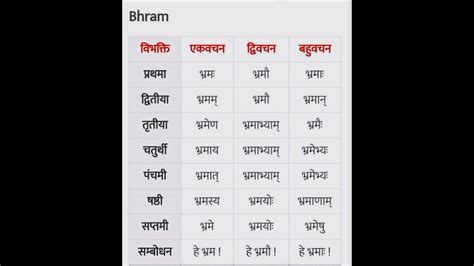 Dhatu Roop Of Bhram In Sanskrit भ्रम के धातु रूप संस्कृत में Study