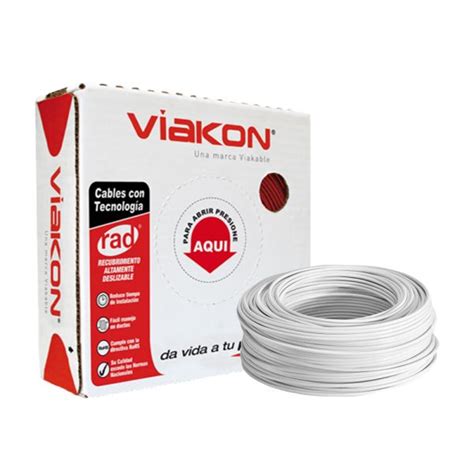 Cable Calibre 18 100 Mts Viakon Blanco Elektron