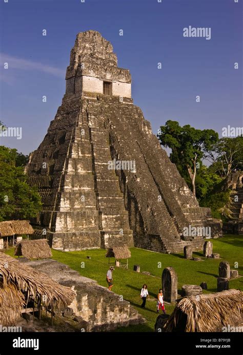 TIKAL, GUATEMALA - Temple I, the Temple of the Jaguar, at the Mayan ...