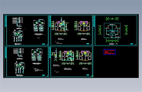 多层住宅楼电施autocad 2007模型图纸下载 懒石网