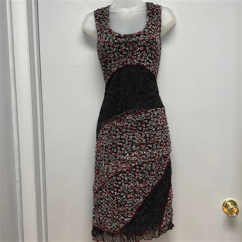 Tango Mango Dresses Tango Mango Tiered Netted Midi Dress Size Small