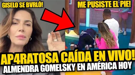 Almendra Gomelsky sufre TERRIBLE caída durante juego EN VIVO en AMERICA