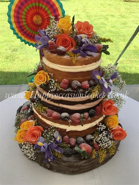 Naked Wedding Cake Cake By Paul Of Happy Occasions CakesDecor
