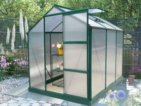 Serre de Jardin polycarbonate 3 4 m² GIARDINA avec embase Mini Serre