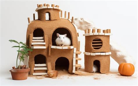 Premium Ai Image Sweet Guinea Pig House Design On White Background