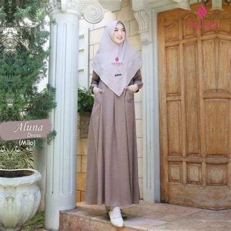 Jual Aluna Dress Katun Madina By Fania Hijab Shopee Indonesia