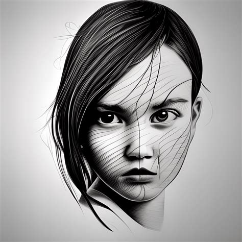 Digital Graphic Portrait Line Art · Creative Fabrica