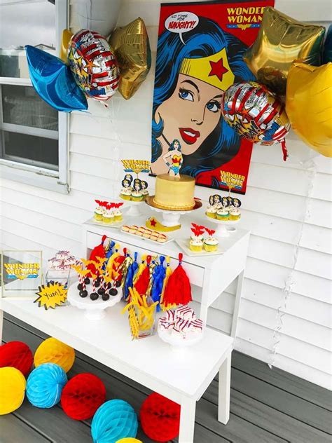 Wonder Woman Birthday Party Ideas Photo 1 Of 5 Anna Birthday