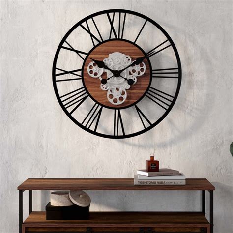 Grande Horloge Murale Industrielle 60 Cm ID Market