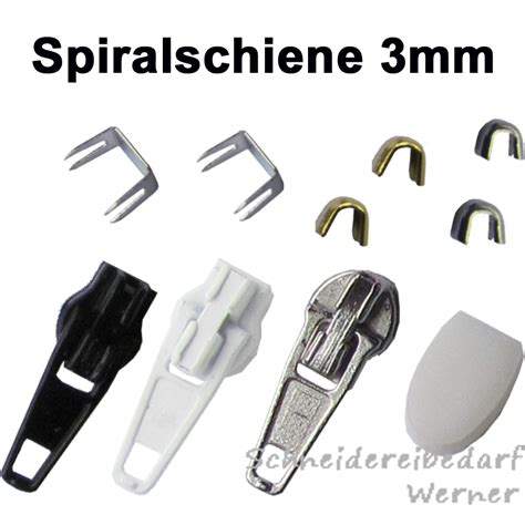 Reißverschluss Reparatur Set Spiralschiene 3mm 10 teilig